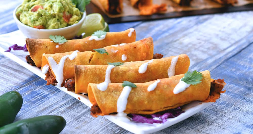 Baked Cheeseburger Rolled Tacos
