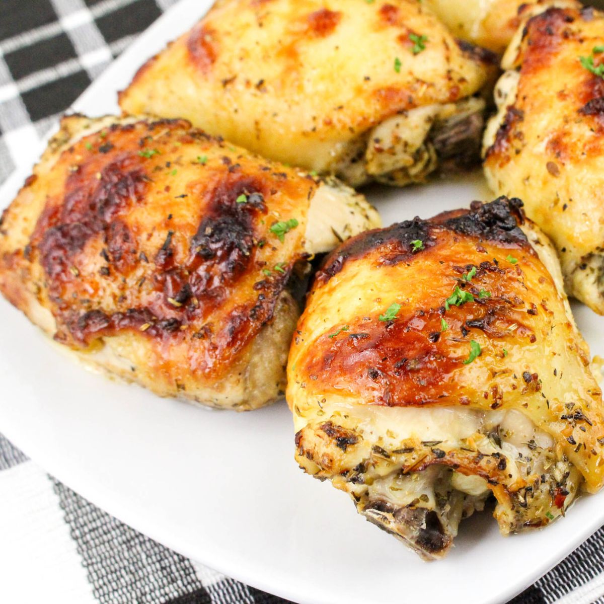 Baked Italian Chicken Thighs