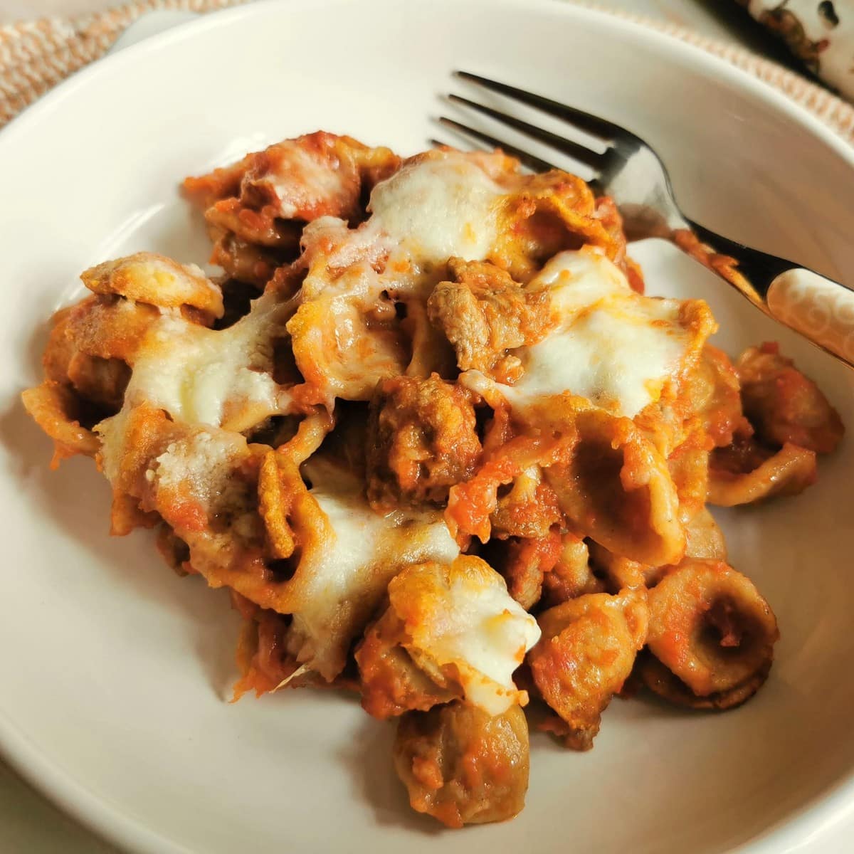 Baked orecchiette with lamb recipe from Matera.