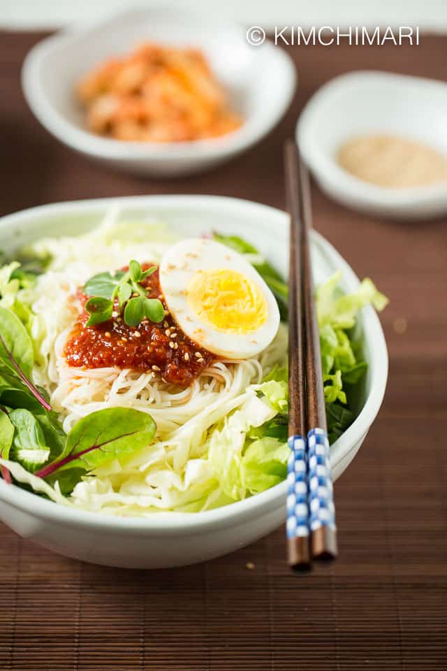 Bibim Guksu – Korean Spicy Cold Noodles in 20 minutes!