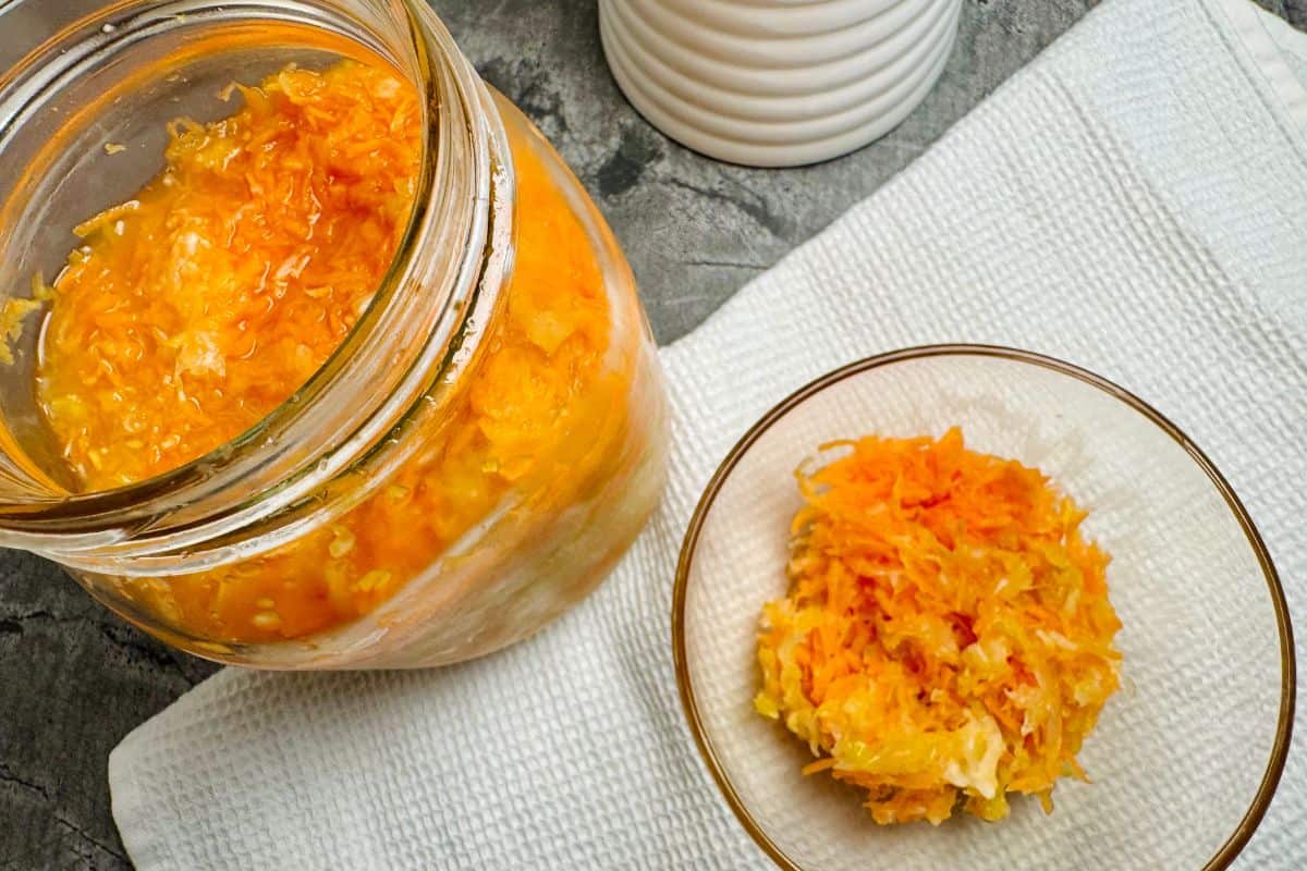 Carrot Kraut (Fermented Cabbage and Carrot Slaw)