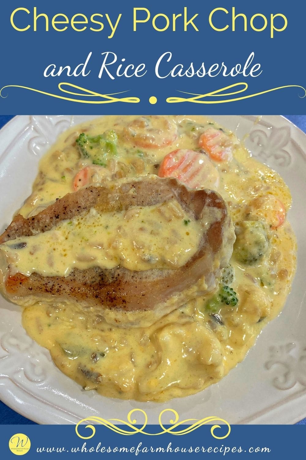 Cheesy Pork Chop and Rice Casserole