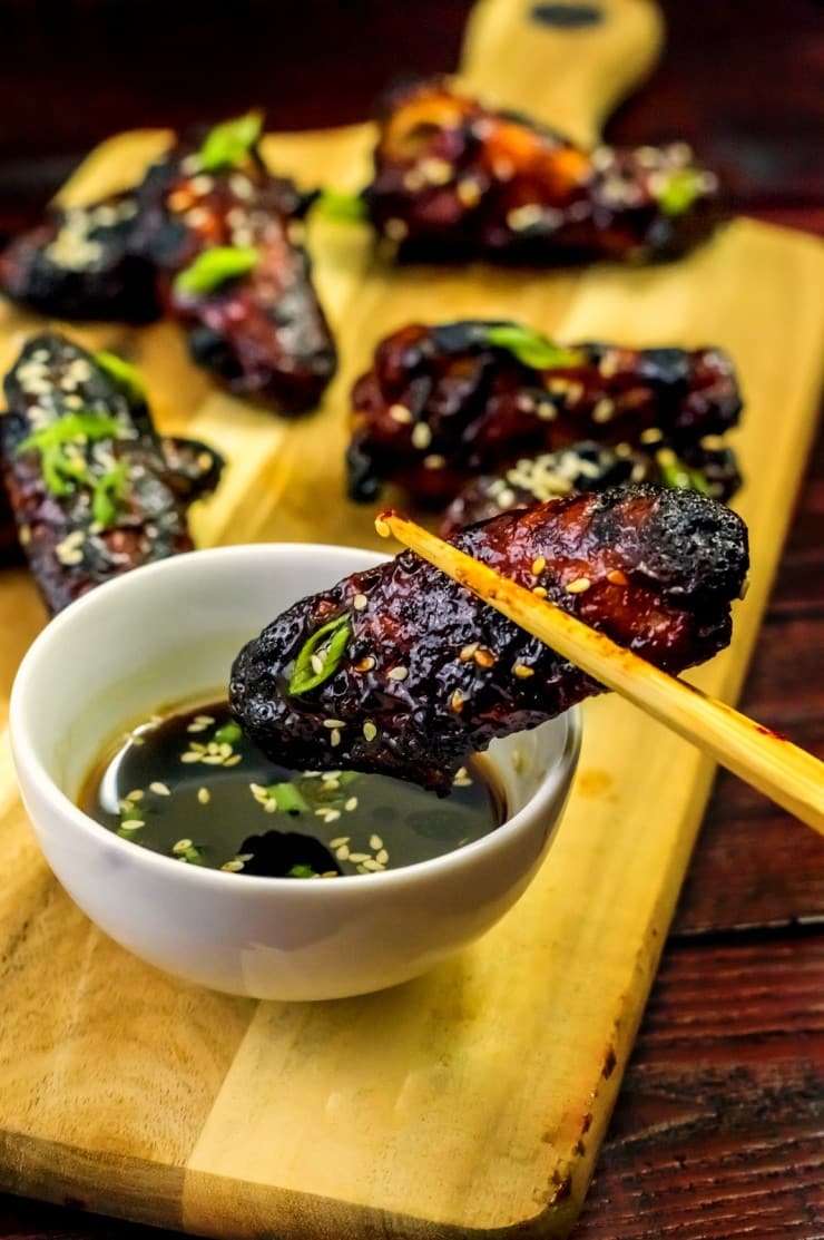 Spicy and flavourful, these Korean Barbecue Chicken Wings make a great choice for an appetizer. So much more than your typical wings, these Korean inspired baked chicken wings have a complex flavour profile that is addictive.