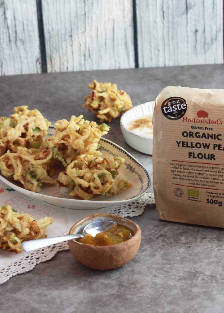 Leek and Celeriac Pakoras with Vegan Raita
