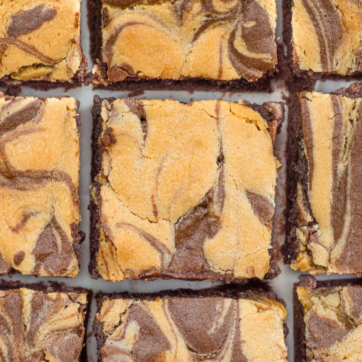 Deliciously Chewy Peanut Butter Swirl Brownies