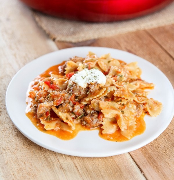 One Pot Skillet Lasagna