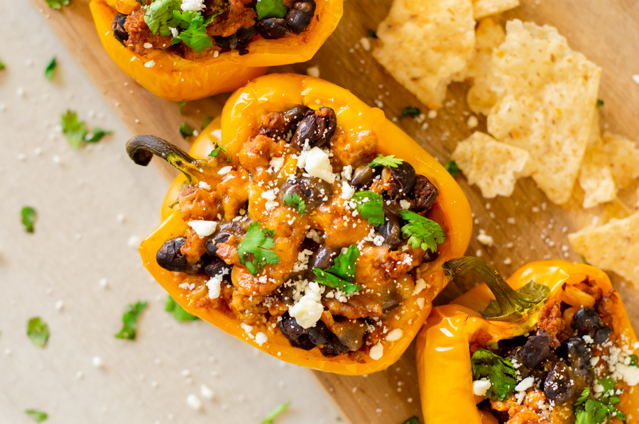 Easy Mexican Taco Stuffed Bell Peppers Recipe