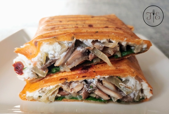Mushroom Goat Cheese Wraps