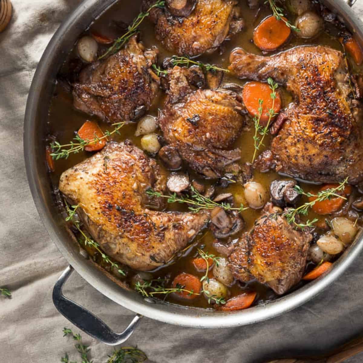 Authentic Coq Au Vin With A Rooster