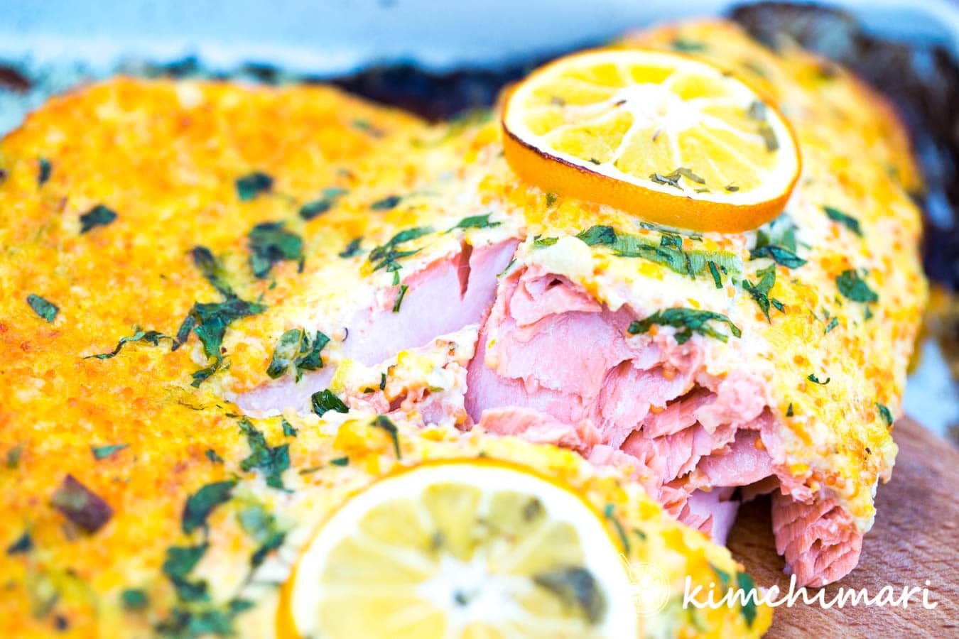 Easy Baked Salmon with Mayo + Masago