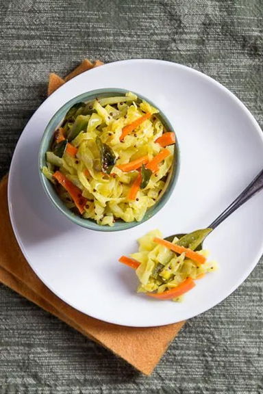 Sambharo (Cabbage Saute)