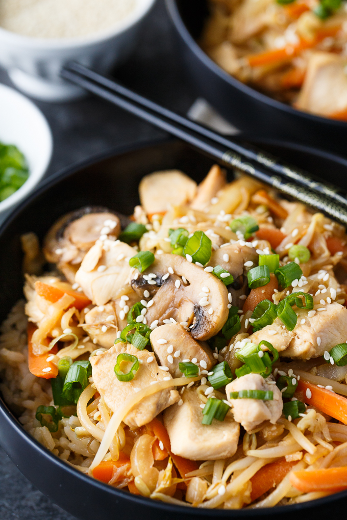 Cabbage & Peanut Butter Chicken Stir-fry - This healthy chicken recipe doesn