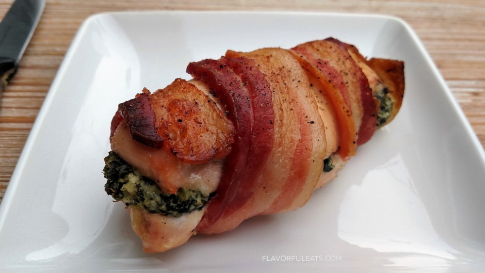 Bacon-Wrapped Spinach & Goat Cheese Chicken