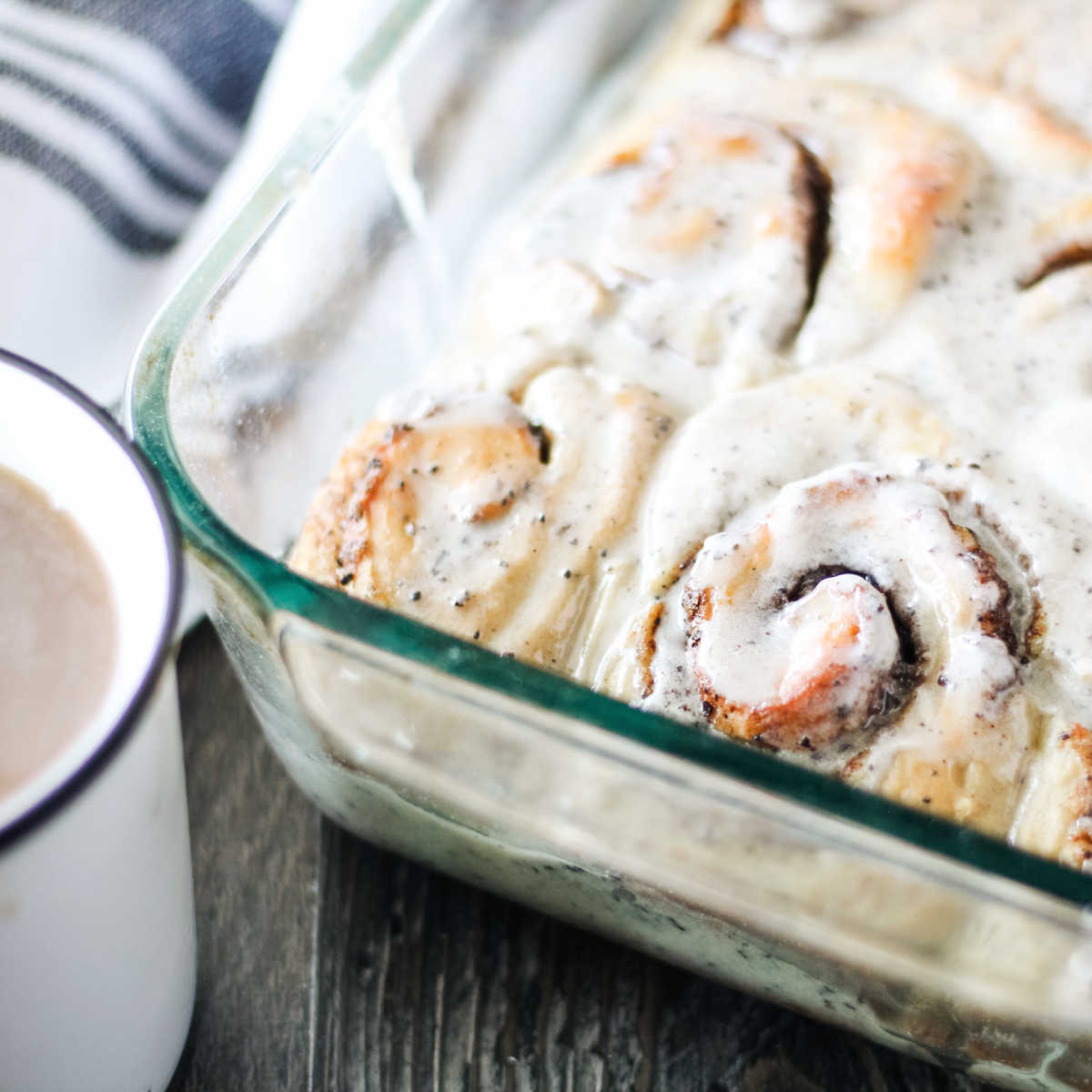 Coffee and Cream Cinnamon Rolls