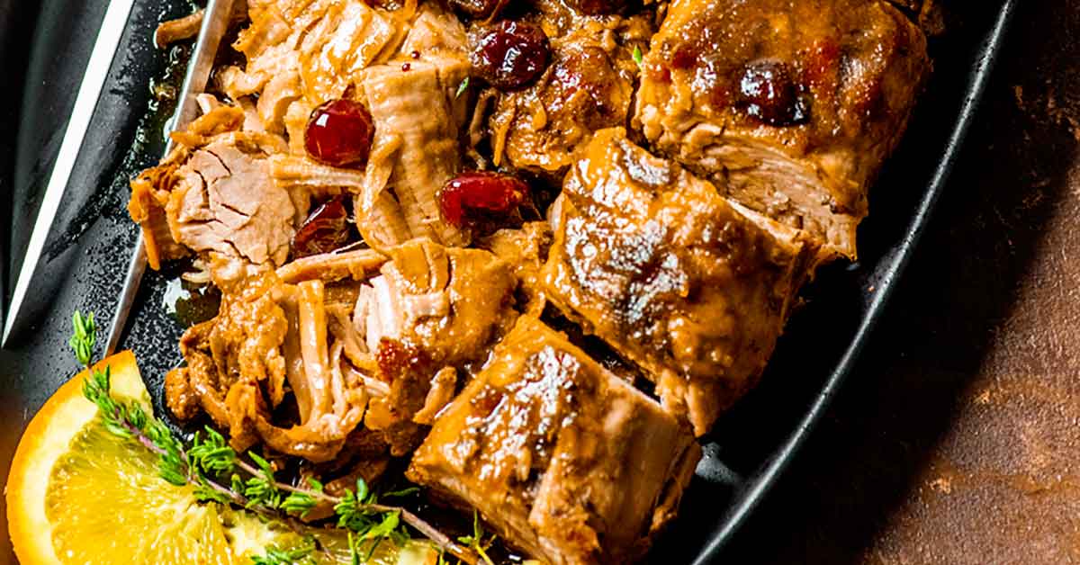 Slow Cooker Cranberry Pork Tenderloin