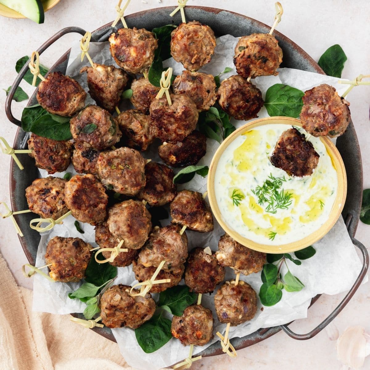 Easy Greek Style Lamb Meatballs
