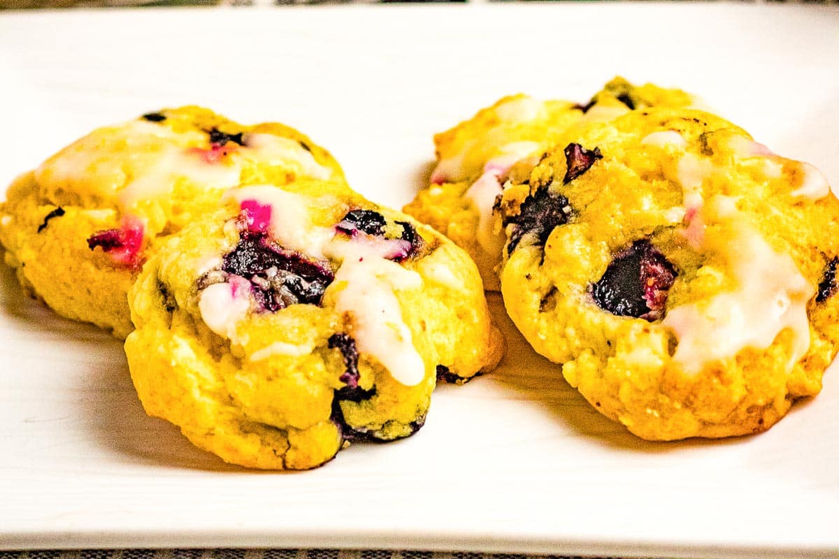 Lemon Blueberry Cookies from Cake Mix