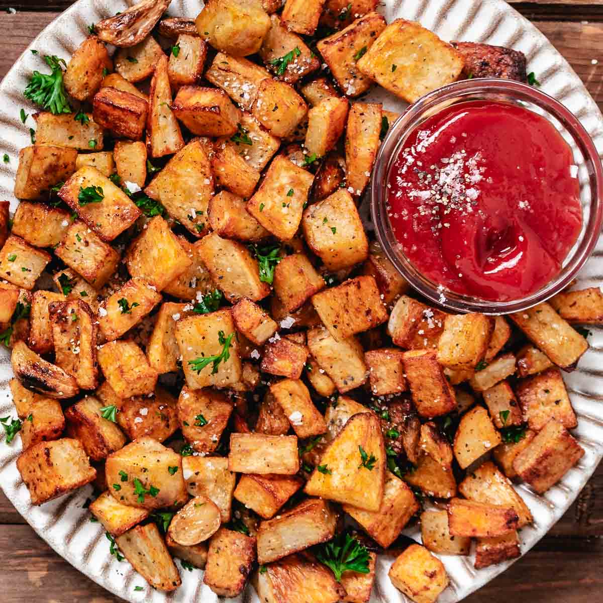 Oven Roasted Russet Potatoes with Garlic