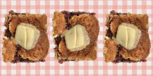 Rhubarb Blueberry Coffee Cake Recipe