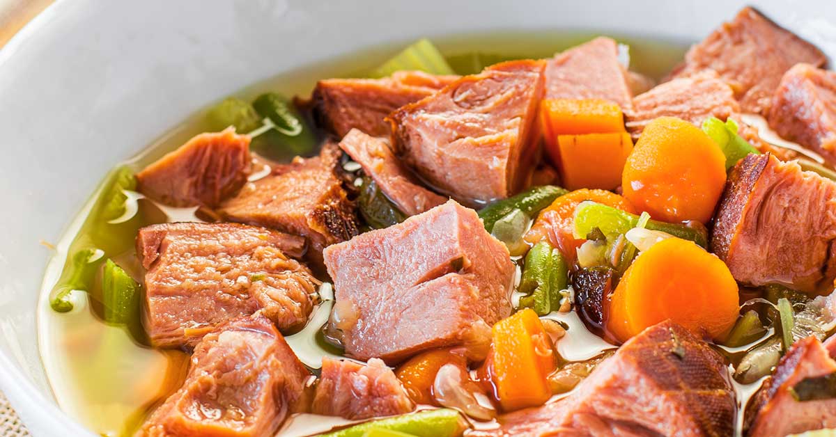 Slow Cooker Leftover Ham Soup