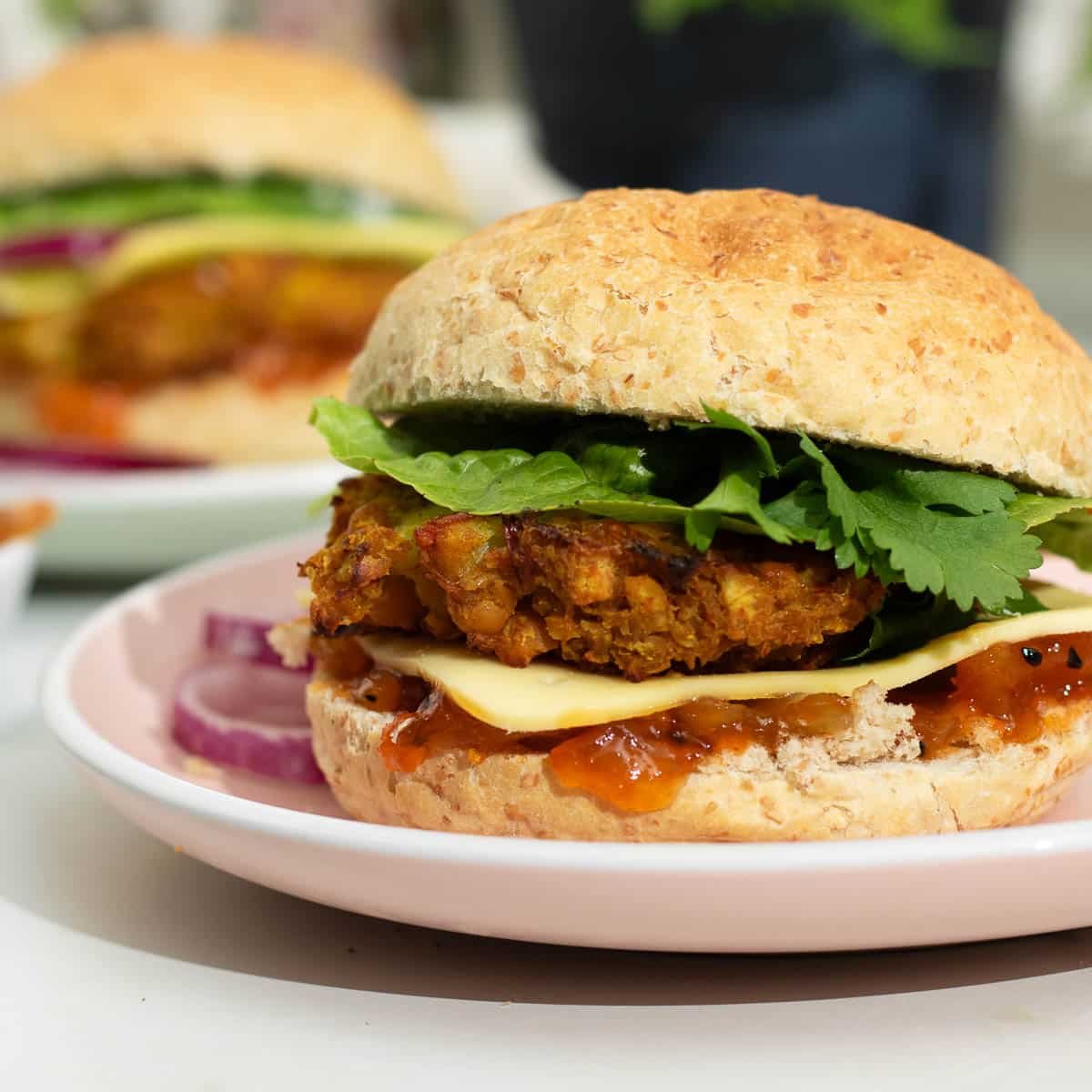 Spicy Indian Veggie Burgers: Chickpea & Cauliflower