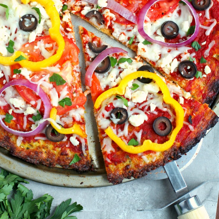 Mediterranean Cauliflower Pizza