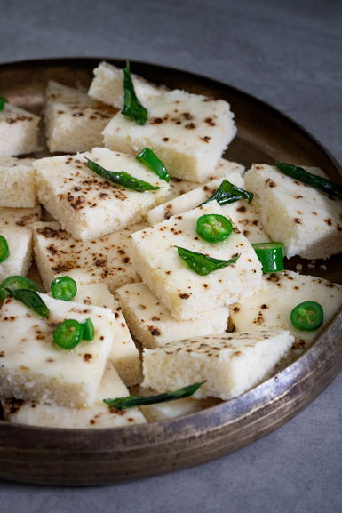 Traditional Khatta Dhokla | Rice and Lentil Steam Bread