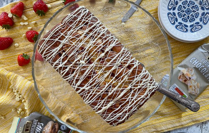 Strawberry and White Chocolate Loaf Cake