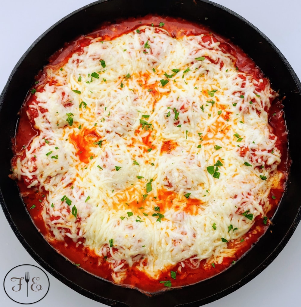 Baked Chicken Parmesan Meatballs after they