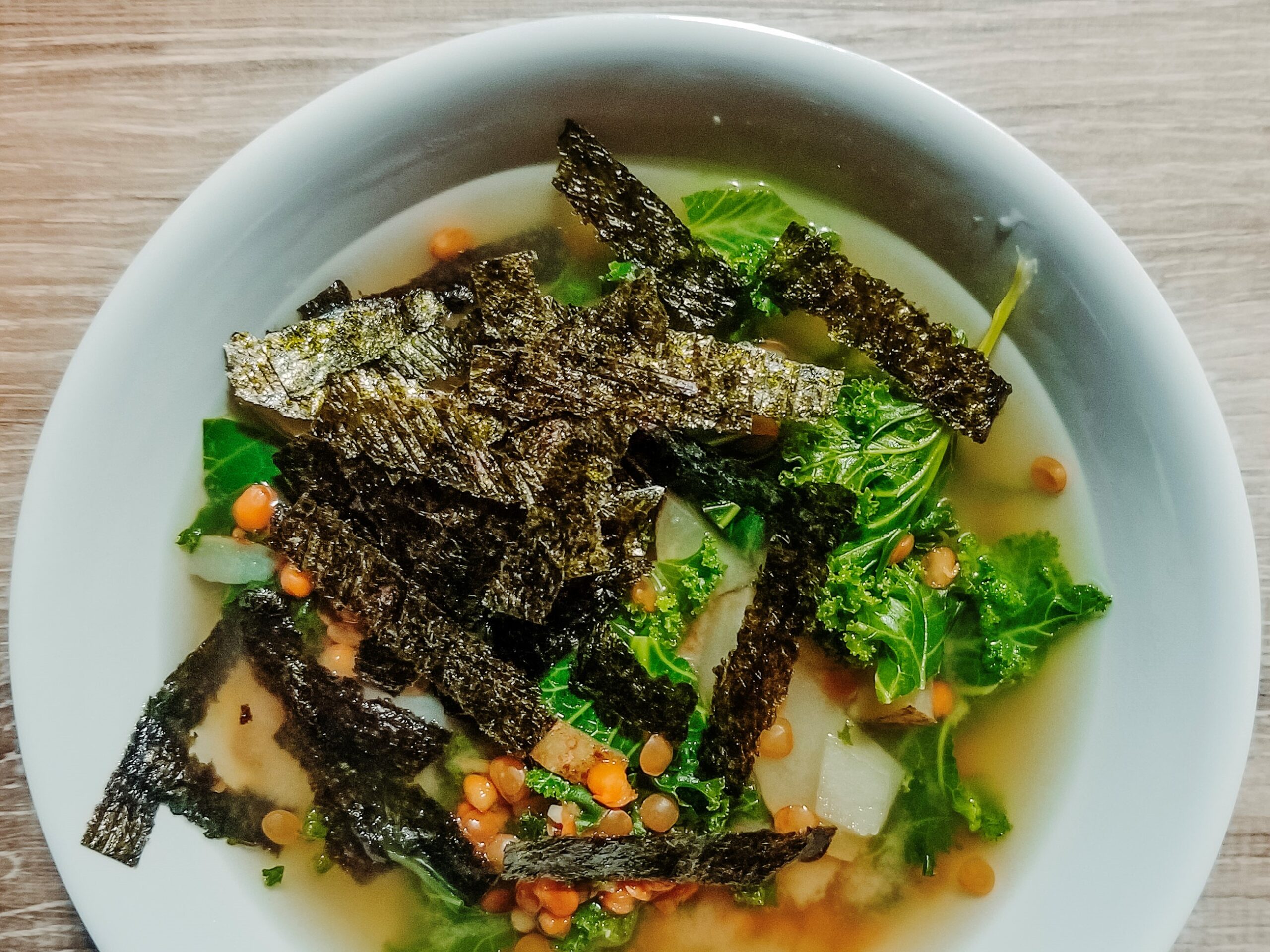 Lentil Miso Soup with Kale