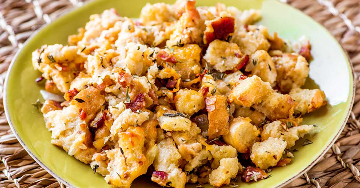 Cheesy Beer Bacon Stuffing