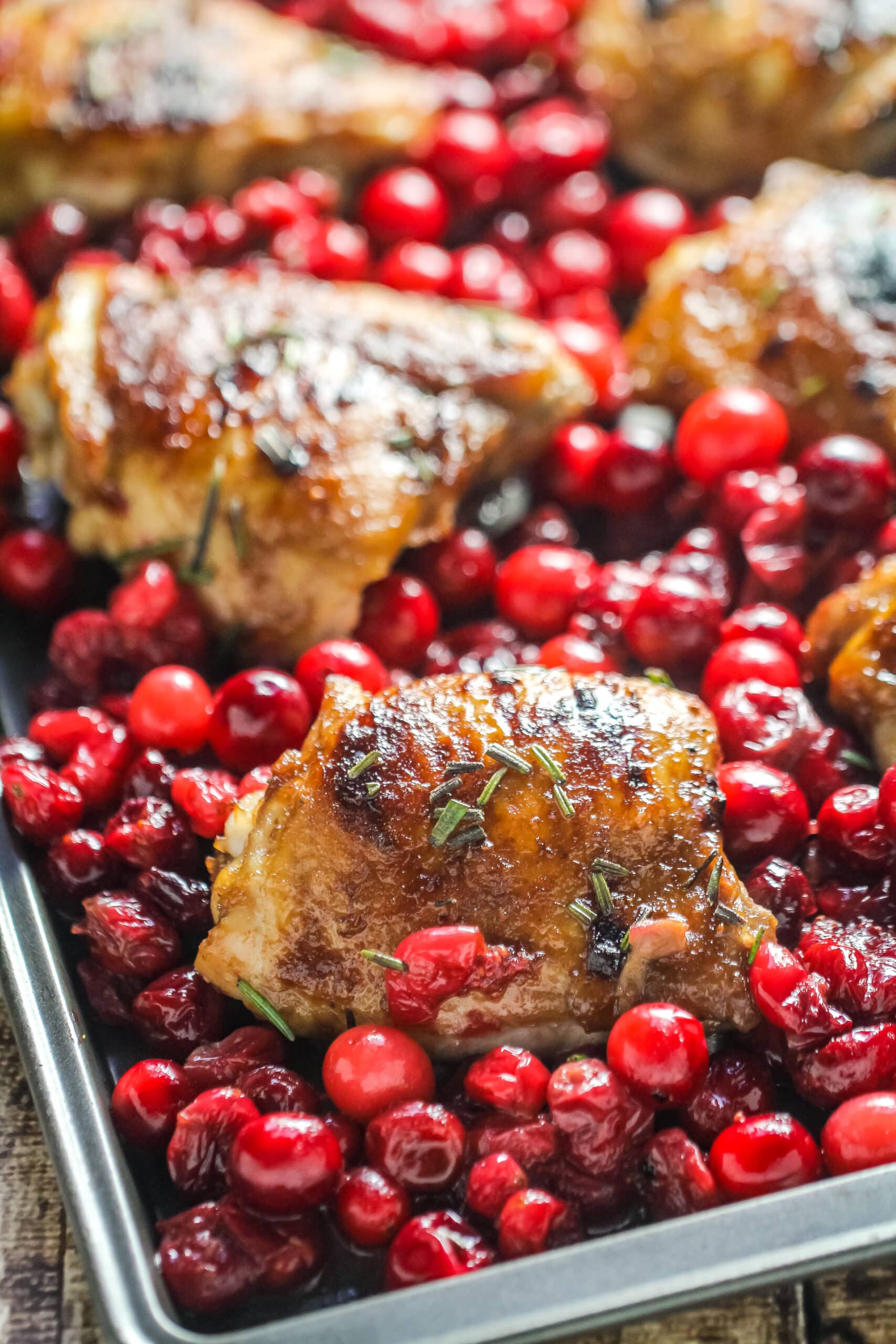 Sheet Pan Cranberry Roasted Chicken