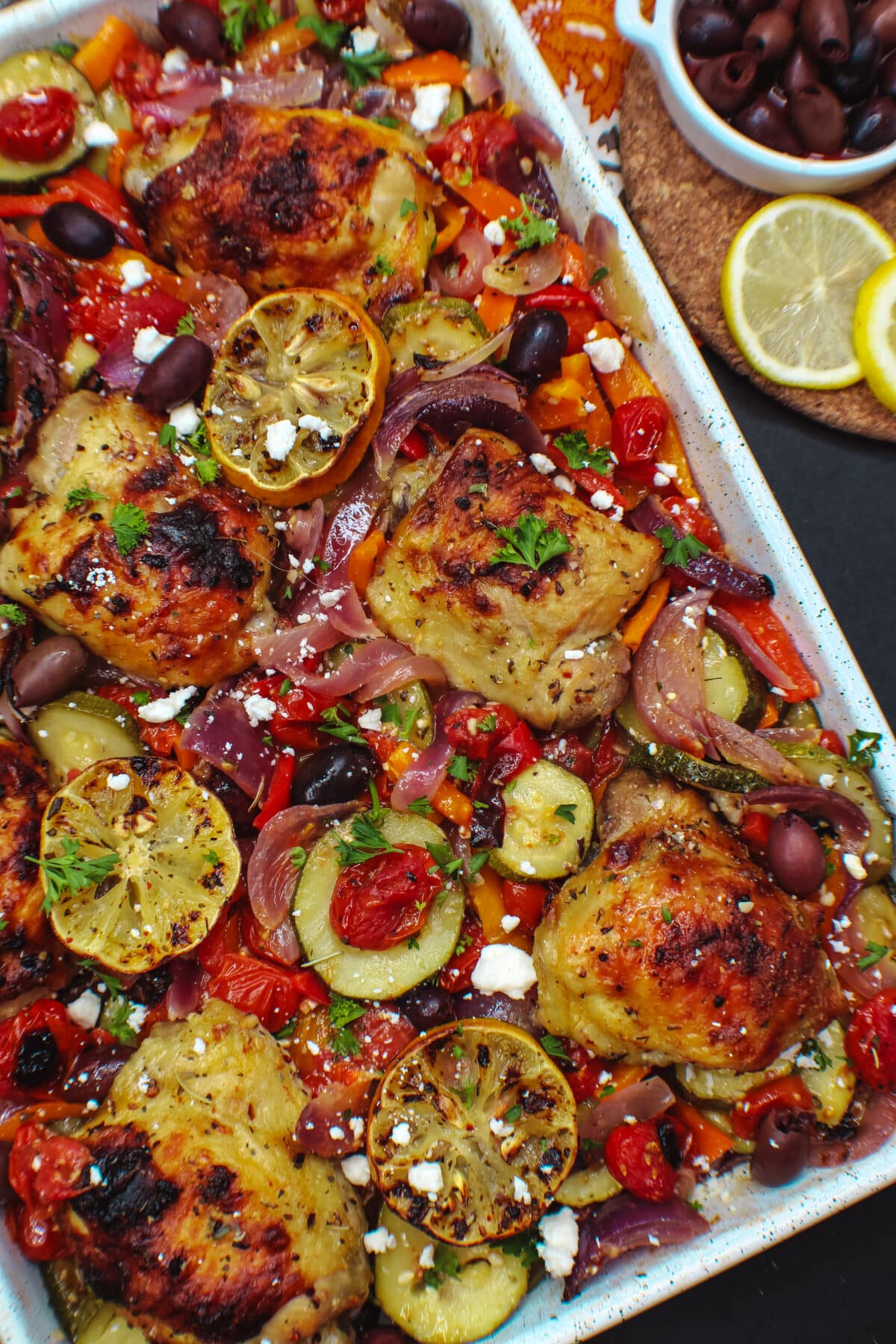 Get your family's mealtime sorted with this easy and flavourful Greek chicken sheet pan dinner recipe - the perfect meal for busy weeknights!