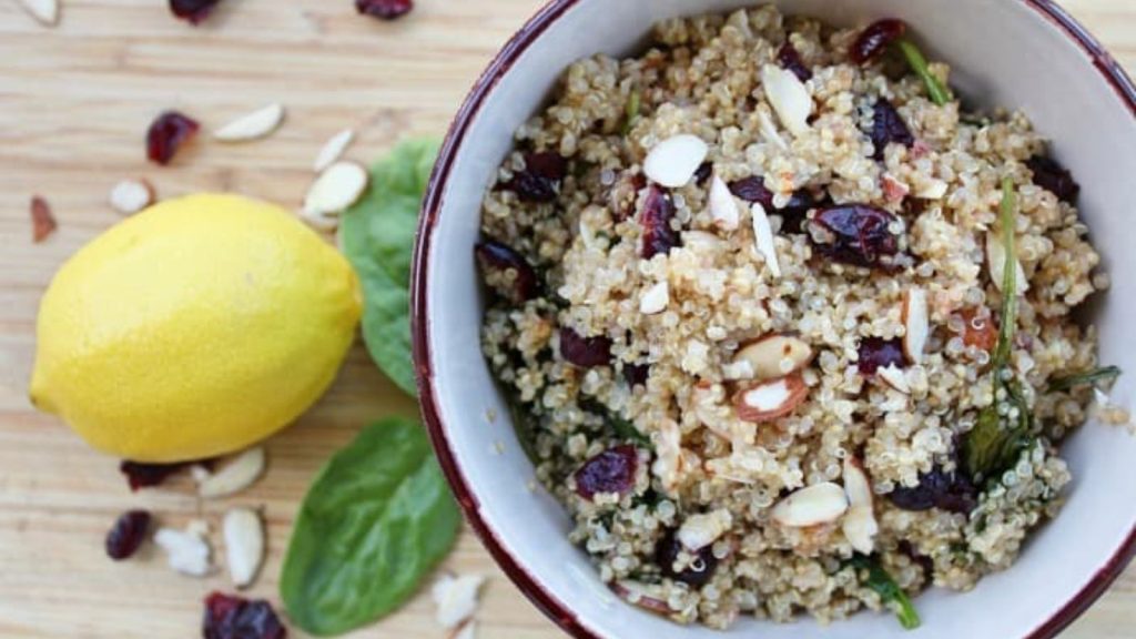 Quinoa Cranberry Salad Recipe with Lemon Vinaigrette