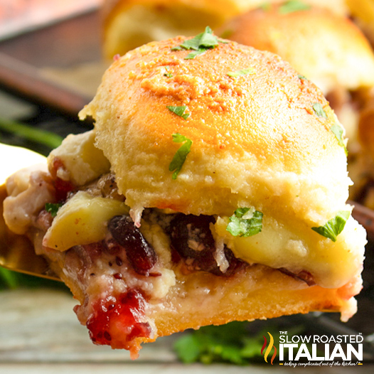 Turkey Sliders Recipe with Brie and Cranberry Sauce