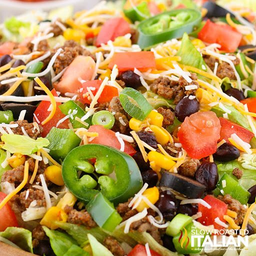 Best Taco Salad Recipe with Seasoned Ground Beef