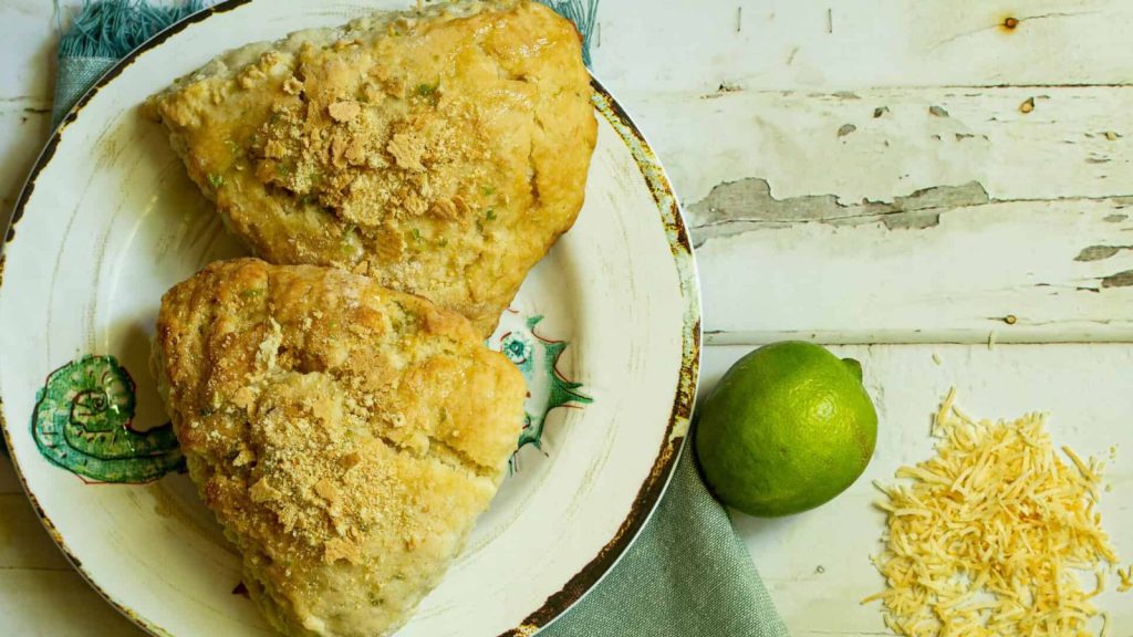 coconut and lime scone