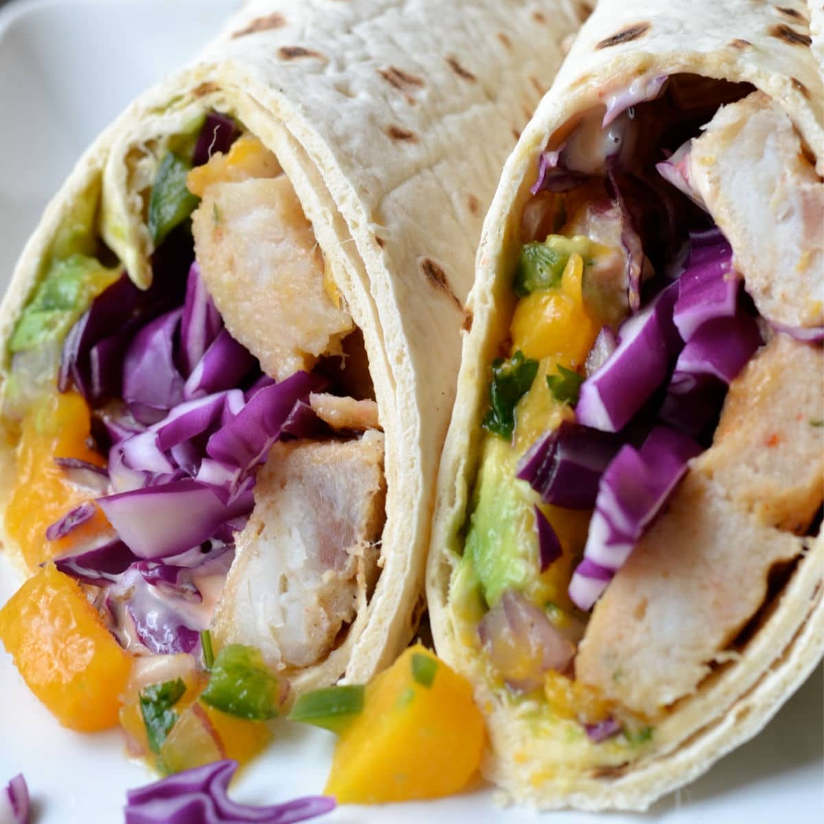 Fish Wrap Sandwich with Fresh Mango Salsa