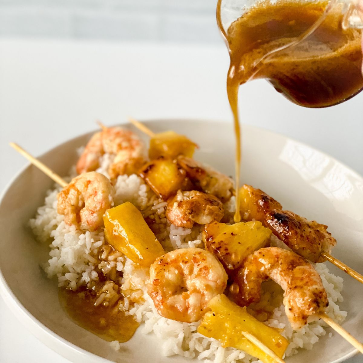 Honey Garlic Shrimp and Pineapple Skewers | Gluten-Free & Paleo