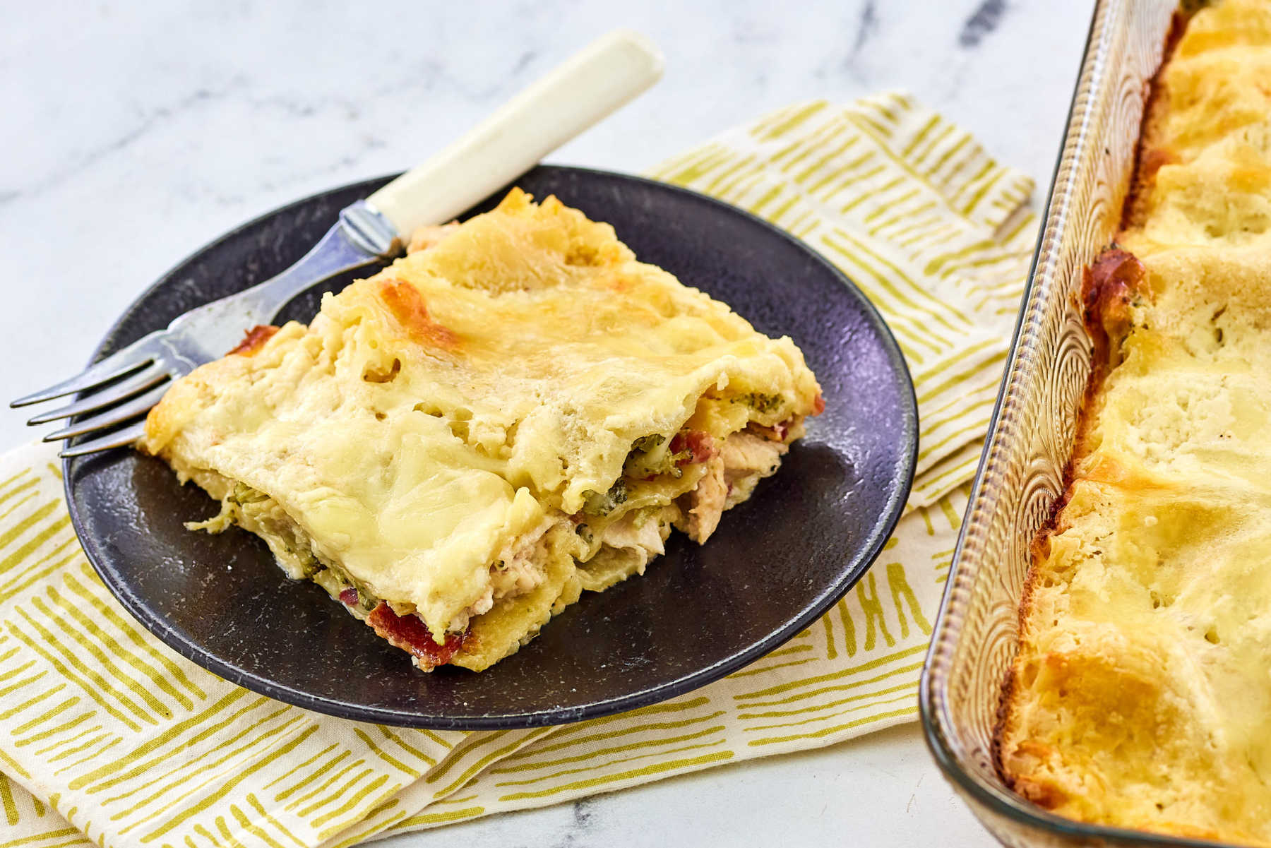 Chicken Broccoli Alfredo Lasagna